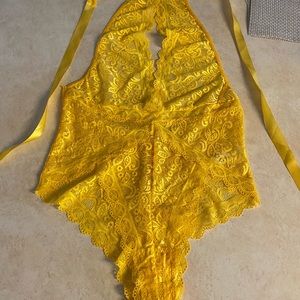 Yellow bodysuit